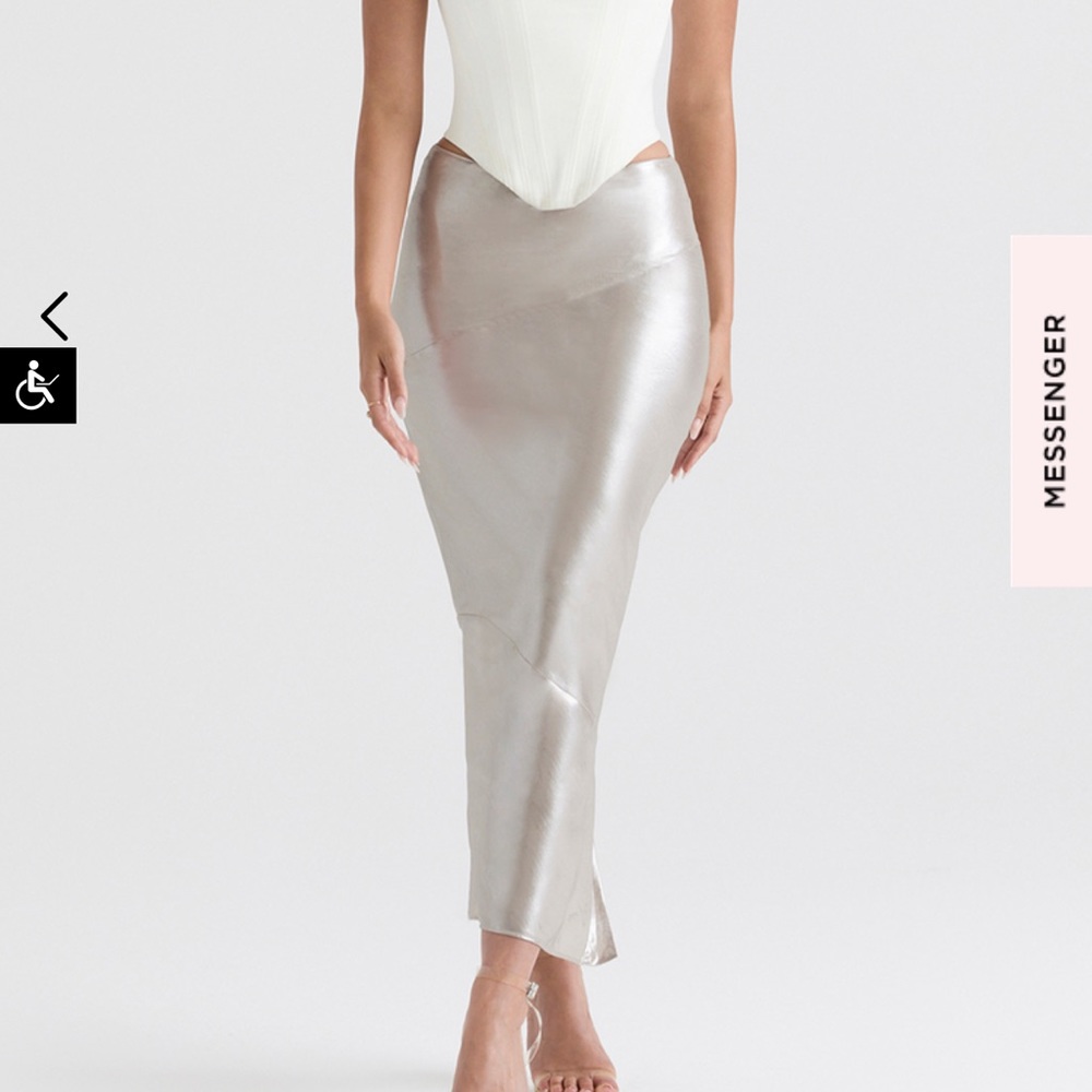 House of CB // Metallic Low Rise Skirt